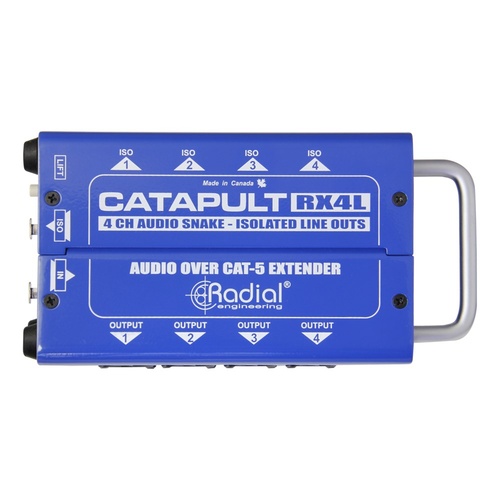 Radial CATAPULT RX4L - 4ch receiver balanced outs line-level transformers uses shielded cat-5
