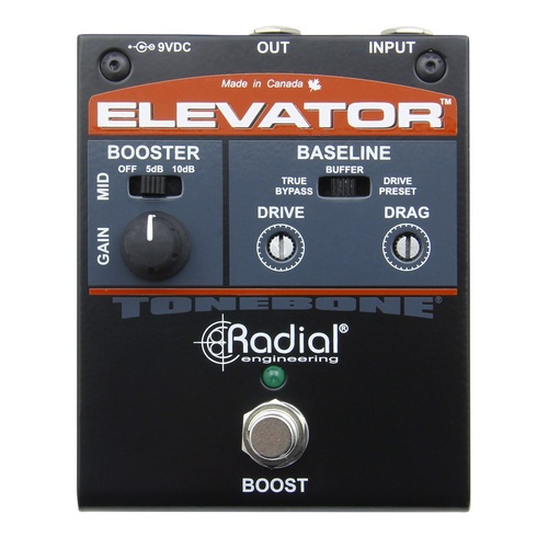 Radial ELEVATOR - Dual mode class-A buffer w/power boost Drag Control & mid boost*
