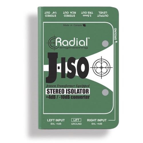 Radial J-ISO - Balanced +4dB to -10dB unbalanced passive stereo converter full range
