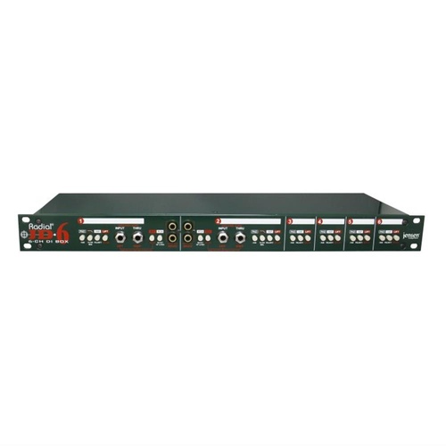 Radial JD6 - Passive 6 channel DI Jensen transformers 19" rack-mount - 1 RU