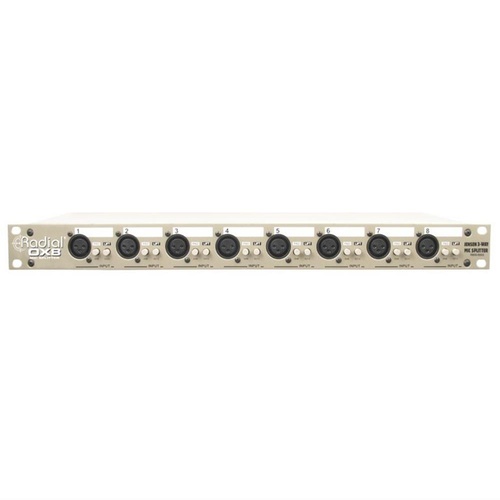 Radial OX8-R - 8 channel mic splitter with Eclipse isolation transformers D-subs & XLRs