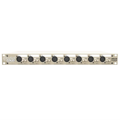 Radial OX8-R - 8 channel mic splitter with Eclipse isolation transformers D-subs & XLRs