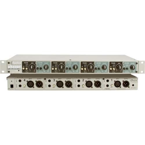Radial PHAZERBANK - 4 channel phase adjustment tool single space 19" rackmount for touring