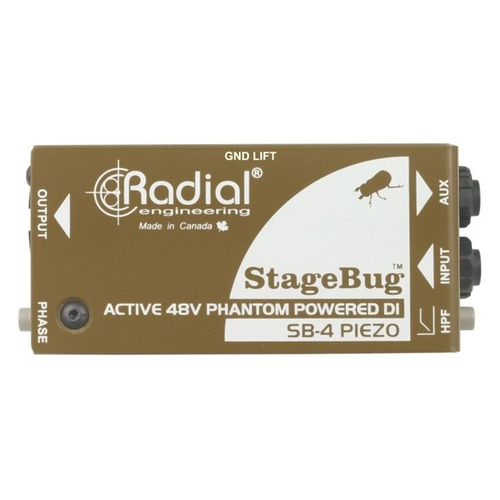 Radial SB-4 - Compact active DI for piezo pickups low-cut filter 48V phantom