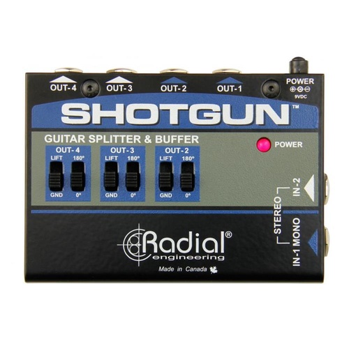Radial ShotGun Stereo 4 channel amp driver