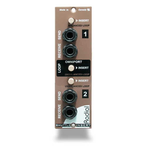 Radial Shuttle-500 Studio patchbay module with balanced & unbalanced effects loops