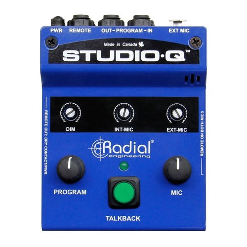 Radial STUDIO-Q - Studio talkback interface with built-in mic external mic input and program input