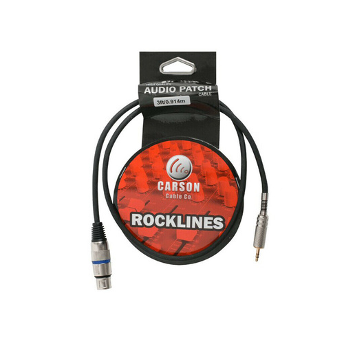 Carson 3.5 Jm Stereo To XLR F High Quality Audio Patch Cable