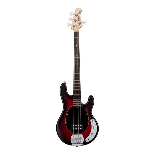 Sterling by Music Man S.U.B. StingRay RAY4, Ruby Red Burst Satin Bass