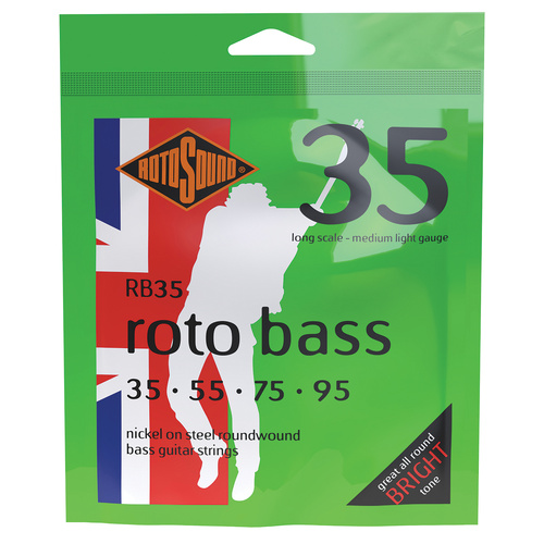 Rotosound Rotobass Nickel Medium Light Bass Guitar Strings 35-95 [RB35]
