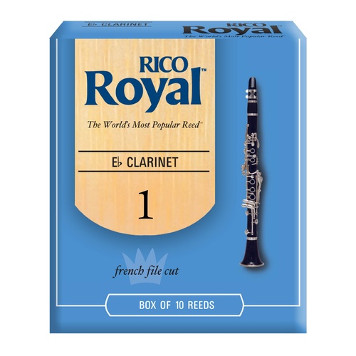 Rico Royal Eb Clarinet Reeds, Strength 1.0, 10-pack