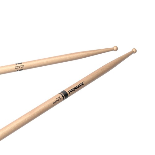Promark Finesse Maple Rebound 5B Drumsticks with Small Round Tip, 16" Length, .595" Diameter, Lightweight for Jazz Drumming