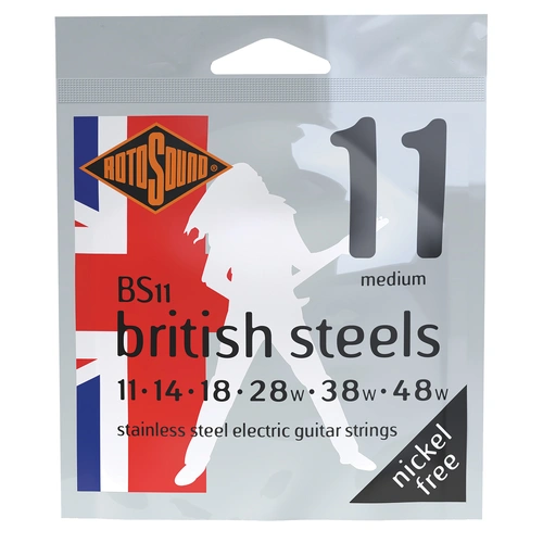 Rotosound British Steel Electric Guitar String Set RBS11 Medium .011-.048