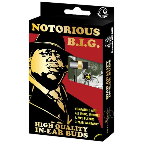 In Ear Buds Notorious Big Biggy Smalls