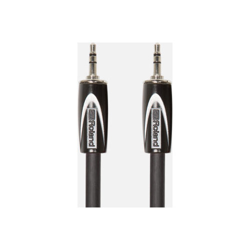 ROLAND RCC-10-3535 - 10ft TRSmini to TRSm Stereo Interconnect Cable, Black Series, Oxygen-Free Copper, Professional Quality