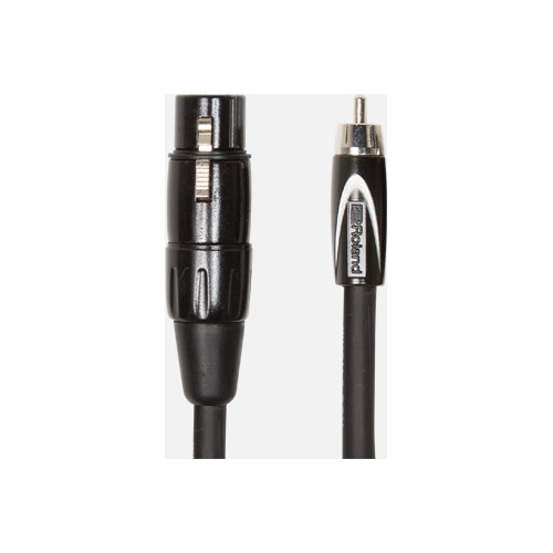 ROLAND RCC-10-RCXF - 10ft XLR Female to RCA Interconnect Cable, Black Series, Oxygen-Free Copper, Professional Quality