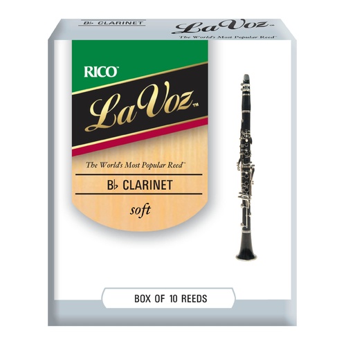 La Voz Bb Clarinet Reeds, Strength Soft, 10-pack