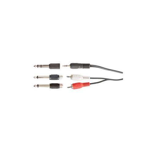 AMS RCK1 06.5 Ft 6.3 Stereo To 2 Rca Jack Cable Kit