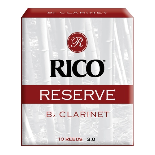 Rico Reserve Bb Clarinet Reeds, Strength 3.0, 10-pack