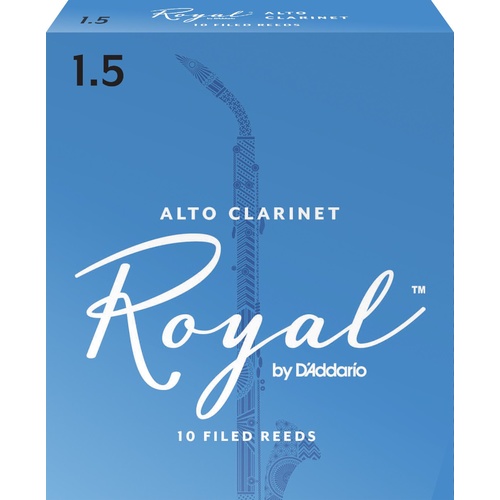 Rico Royal Alto Clarinet Reeds, Strength 1.5, 10-pack