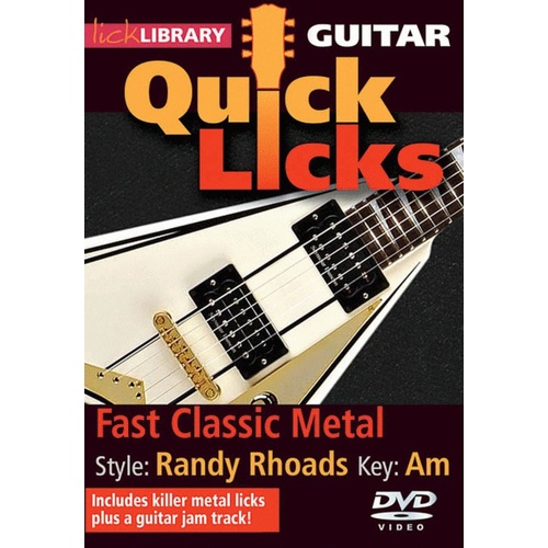 Guitar Quick Licks Fast Classic Metal DVD