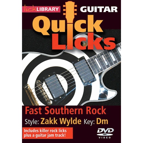Guitar Quick Licks Fast Southern Rock DVD