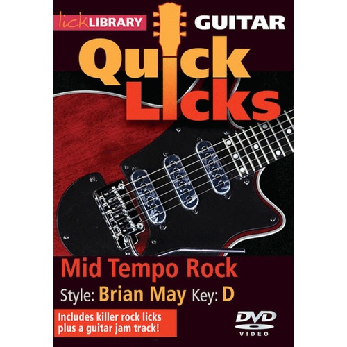 Guitar Quick Licks Mid Tempo Rock (Brian May)Dvd