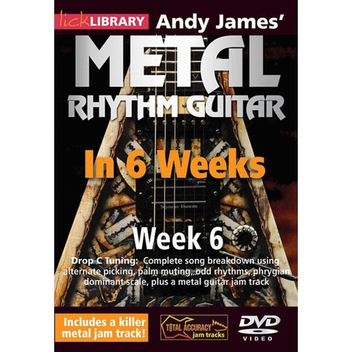 Lick Library Andy James Metal Rhythm Guitar 6Wk Wk6