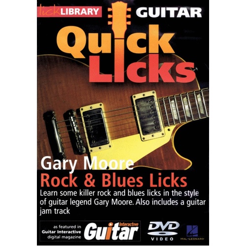 Quick Licks Gary Moore Rock & Blues DVD