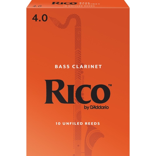 Rico by D'Addario Bass Clarinet Reeds, Strength 4, 10-pack