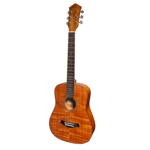 Ranch RG-BT-4C Babe Traveller Acoustic Guitar Natural Gloss Flame Maple Top