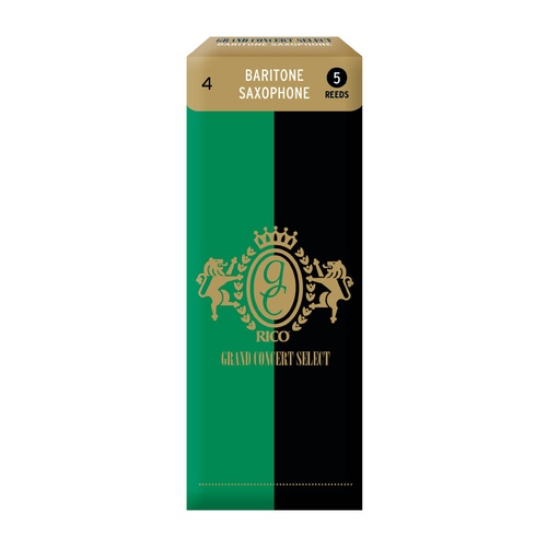 Rico Grand Concert Select Baritone Sax Reeds, Strength 4.0, 5-pack
