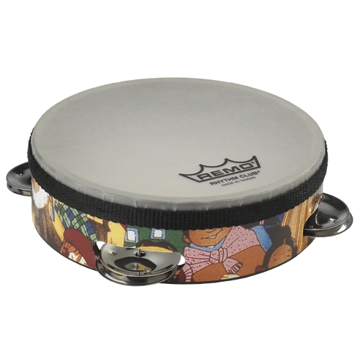 Remo Rhythm Club 6 Inch Tambourine with Head and 4 Sets of Jingles