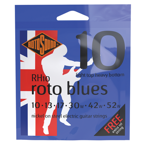 Rotosound Roto Blues Electric Guitar String Set 10-52 RH10