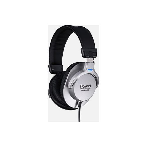 ROLAND RH-200S Monitor Headphones - Silver, Closed-Back Design, Straight Cord, Comfortable for Long Sessions, Ideal for Studio Mixing