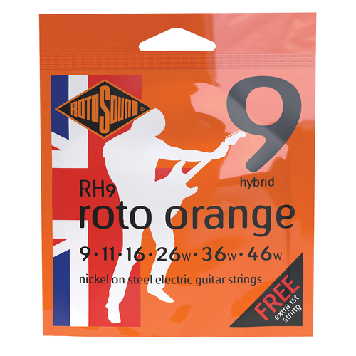 Rotosound Roto Orange Hybrid Electric Guitar String Set 9-46 [RH9]