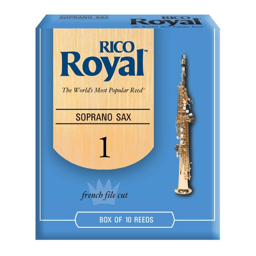 Rico Royal Soprano Sax Reeds, Strength 1.0, 10-pack