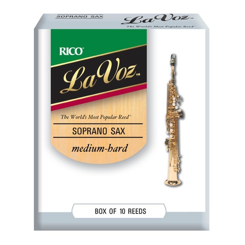 La Voz Soprano Sax Reeds, Strength Medium Strength Hard, 10-pack