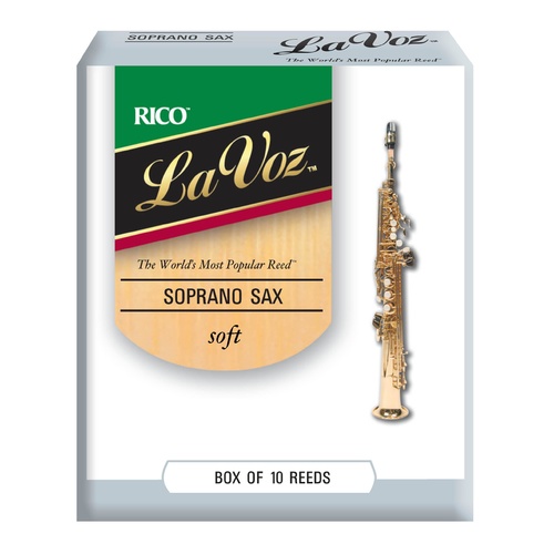 La Voz Soprano Sax Reeds, Strength Soft, 10-pack