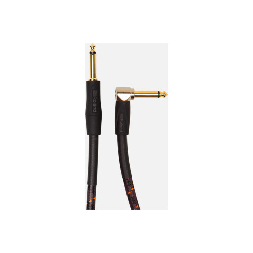 ROLAND RIC-G20A Gold Series 20ft Instrument Cable with Straight to Right-Angle 1/4" Connectors