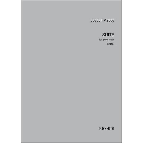 Phibbs - Suite For Solo Violin (Softcover Book)
