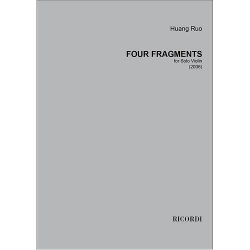 Ruo - Four Fragments For Solo Violin (Softcover Book)