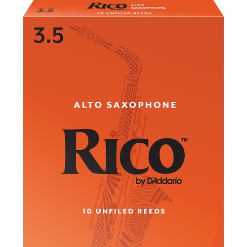 Rico Alto Sax Reeds, Strength 3.5, 10-pack