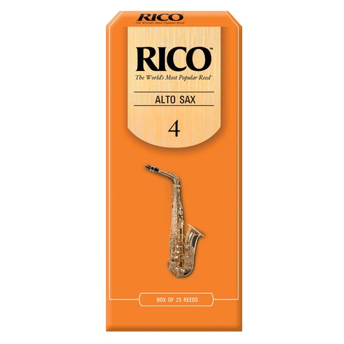 Rico Alto Sax Reeds, Strength 4.0, 25-pack