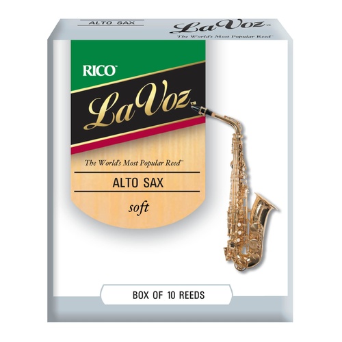 La Voz Alto Sax Reeds, Strength Soft, 10-pack