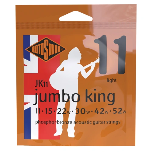 Rotosound Jumbo King Phosphor Bronze Acoustic Guitar Strings 11-52 [RJK11]