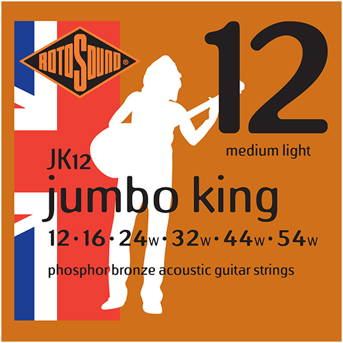 Rotosound JK12 Jumbo King Phosphor Bronze 12-54 String 10 Pack