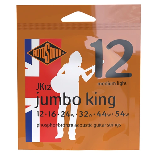 Rotosound Jumbo King Phosphor Bronze Acoustic Guitar Strings 12-54 [RJK12]