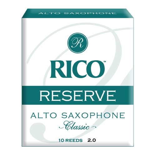 Rico Reserve Classic Alto Sax, Strength 2.0, 10-pack