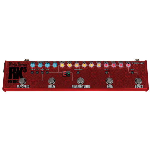Tech 21 Richie Kotzen FlyRig 5 Version 2 Multi Effects Pedal with Reverb, Delay, Overdrive, Compression, Tuner, and XLR Output